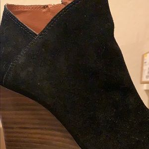 Lucky brand suede wedges, NEW, size 6.5